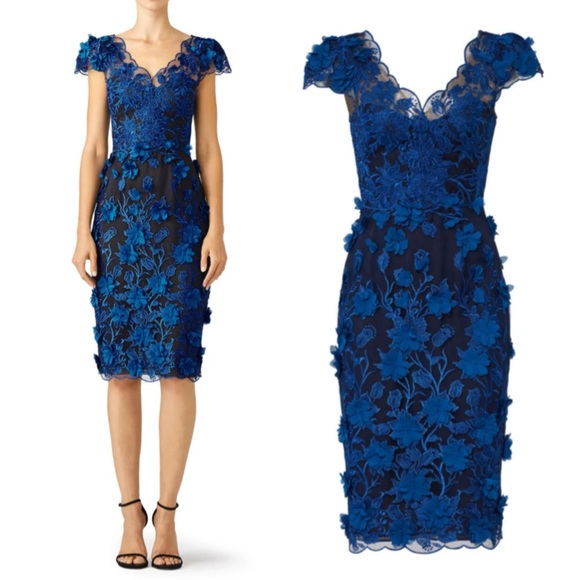 Marchesa Notte Floral Embroidered Dress in Size 2 - Picture 1 of 10